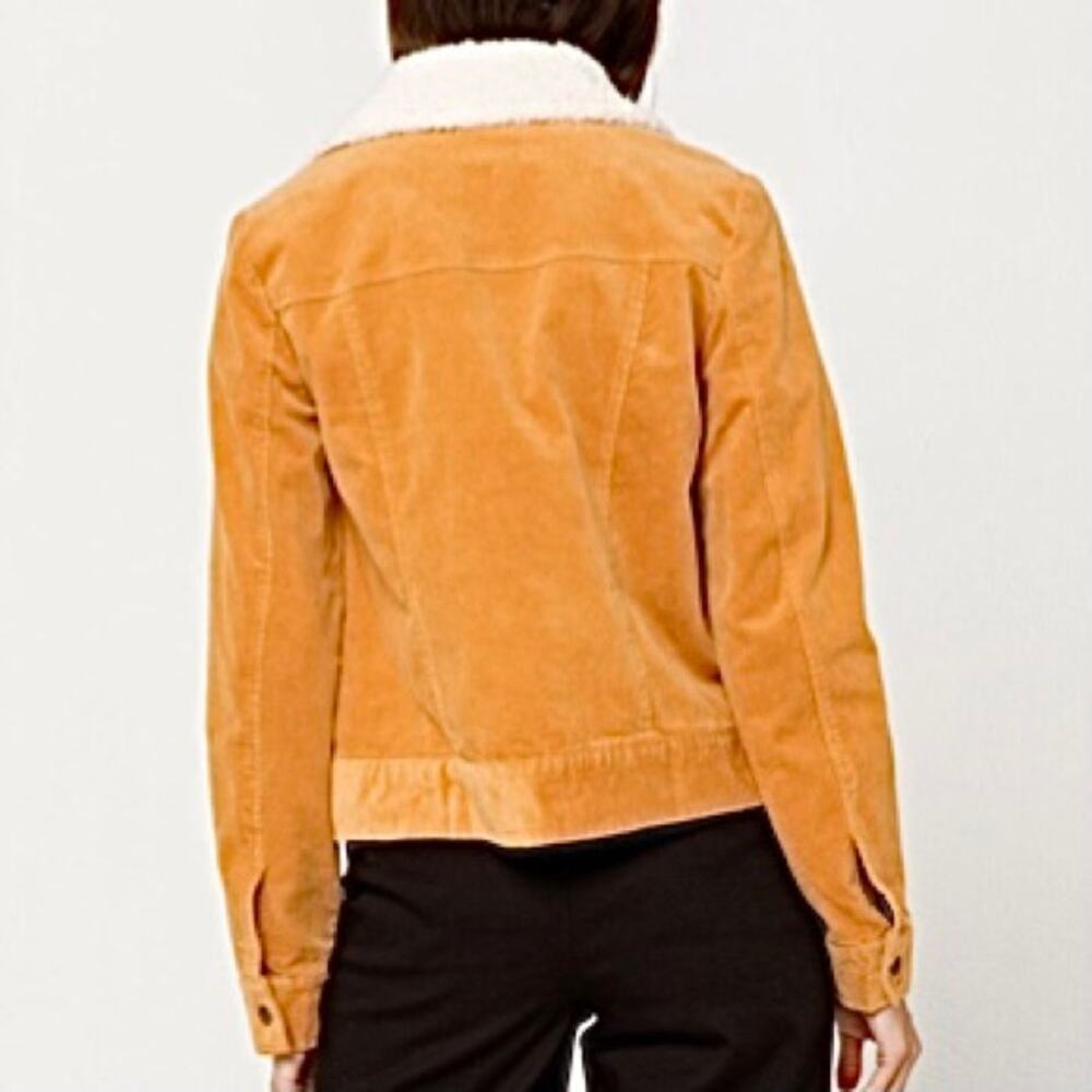 Others Follow Camel Sequoia Corduroy Women’s Jacket Sherpa Details, Size XS - Picture 2 of 9